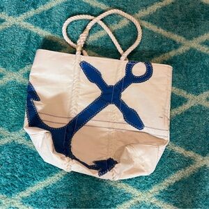 Sea Bag Blue Anchor Rope Handle medium Tote Bag